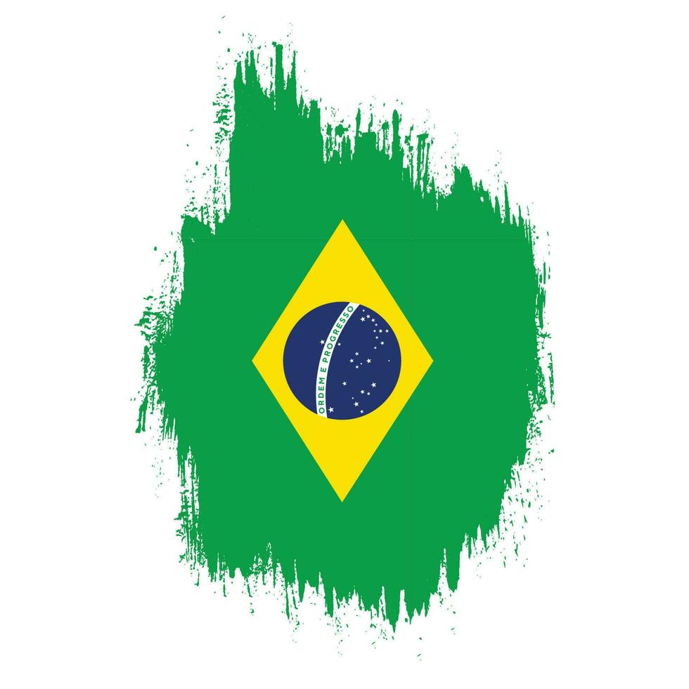 geklater borstel beroerte Brazilië vlag vector