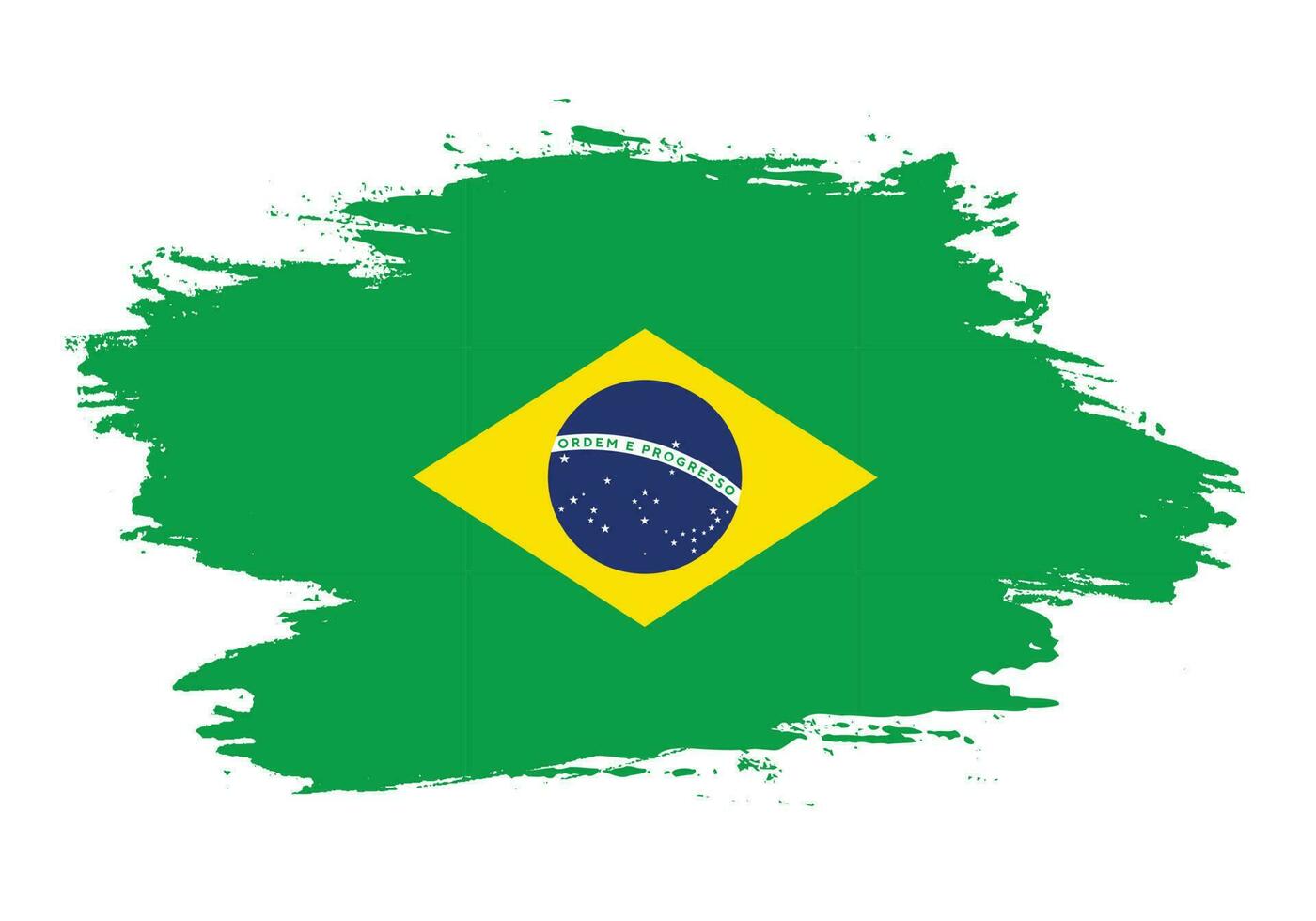 vector borstel beroerte Brazilië vlag