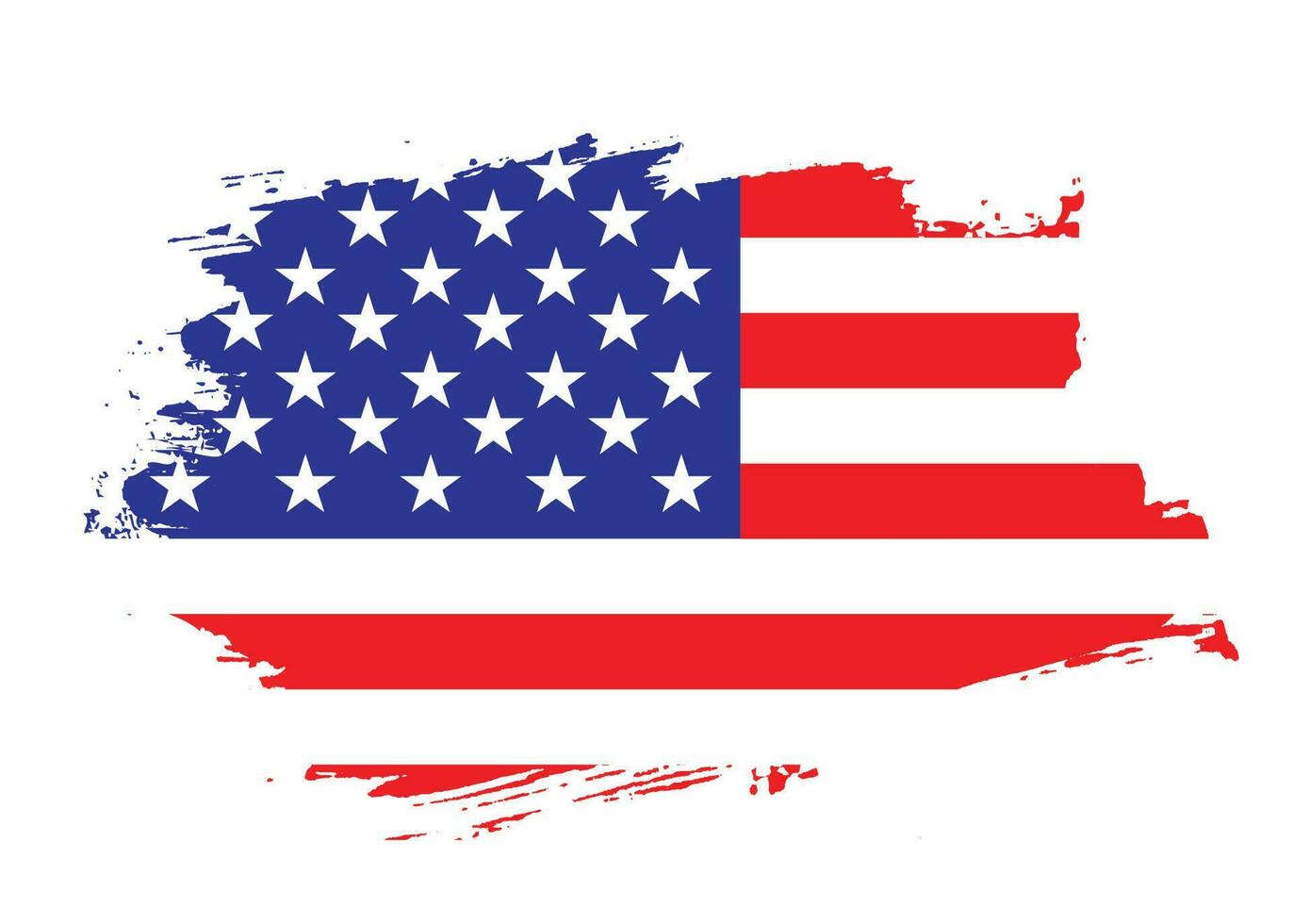 Verenigde Staten van Amerika borstel beroerte vlag vector