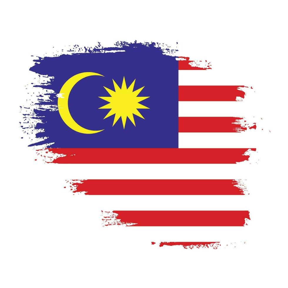 abstract borstel beroerte Maleisië vlag vector