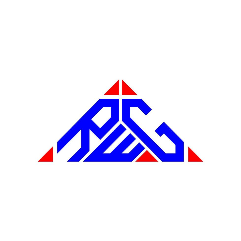 rwg brief logo creatief ontwerp met vector grafisch, rwg gemakkelijk en modern logo.