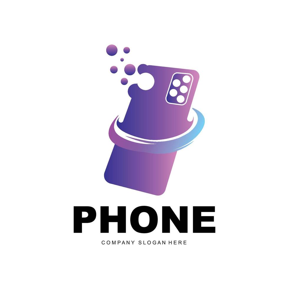 smartphone logo, communicatie elektronica vector, modern telefoon ontwerp, voor bedrijf merk symbool vector