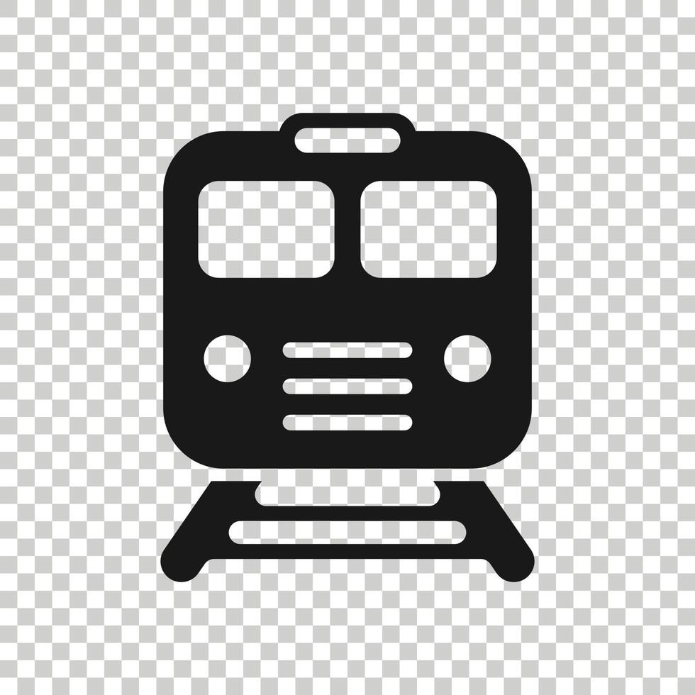 metro icoon in vlak stijl. trein metro vector illustratie Aan wit geïsoleerd achtergrond. spoorweg lading bedrijf concept.