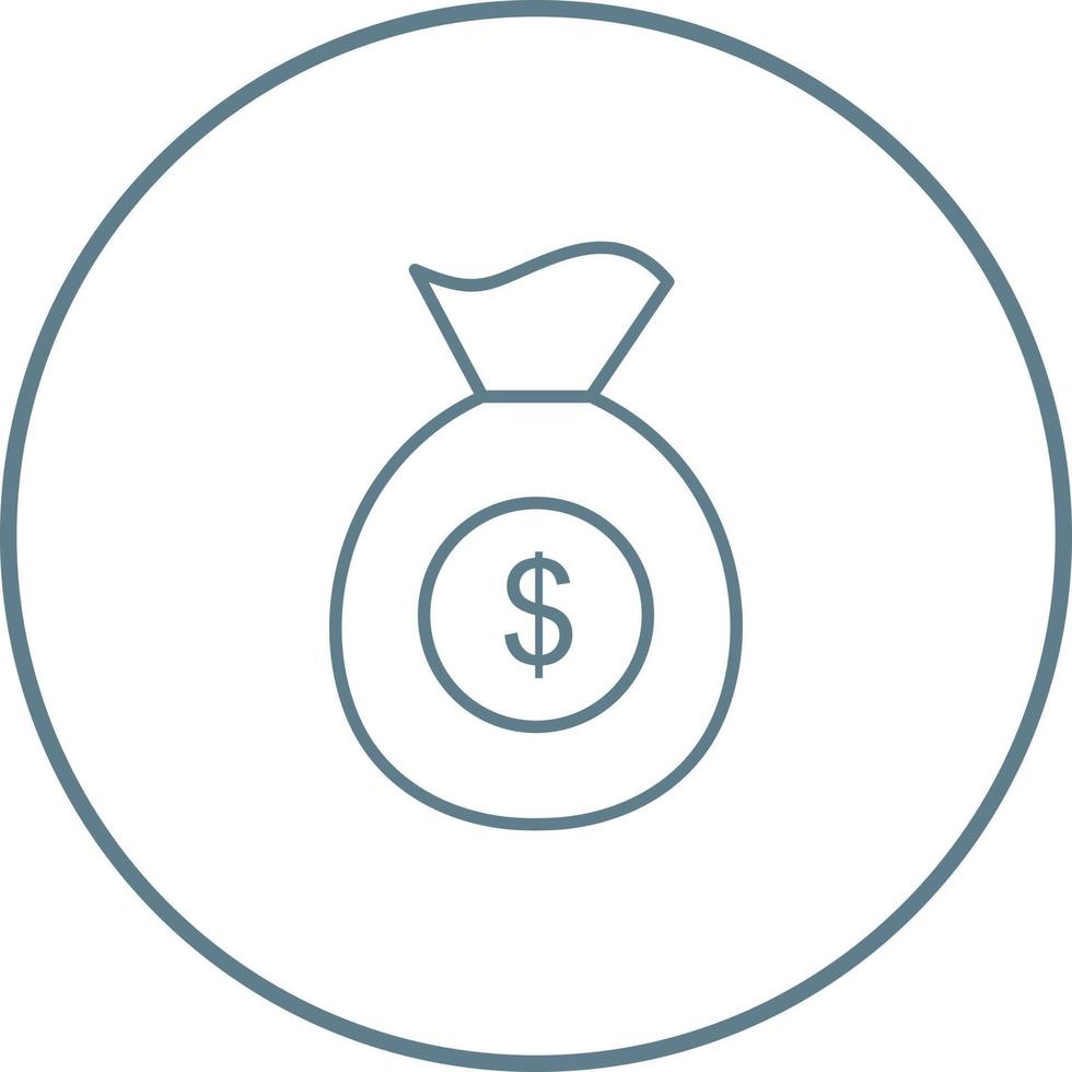 zak van geld vector icoon
