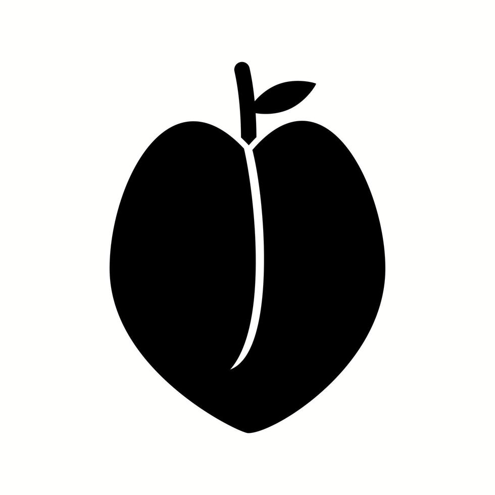 uniek perzik vector glyph icoon