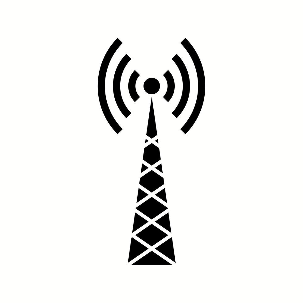 uniek telecom toren vector glyph icoon