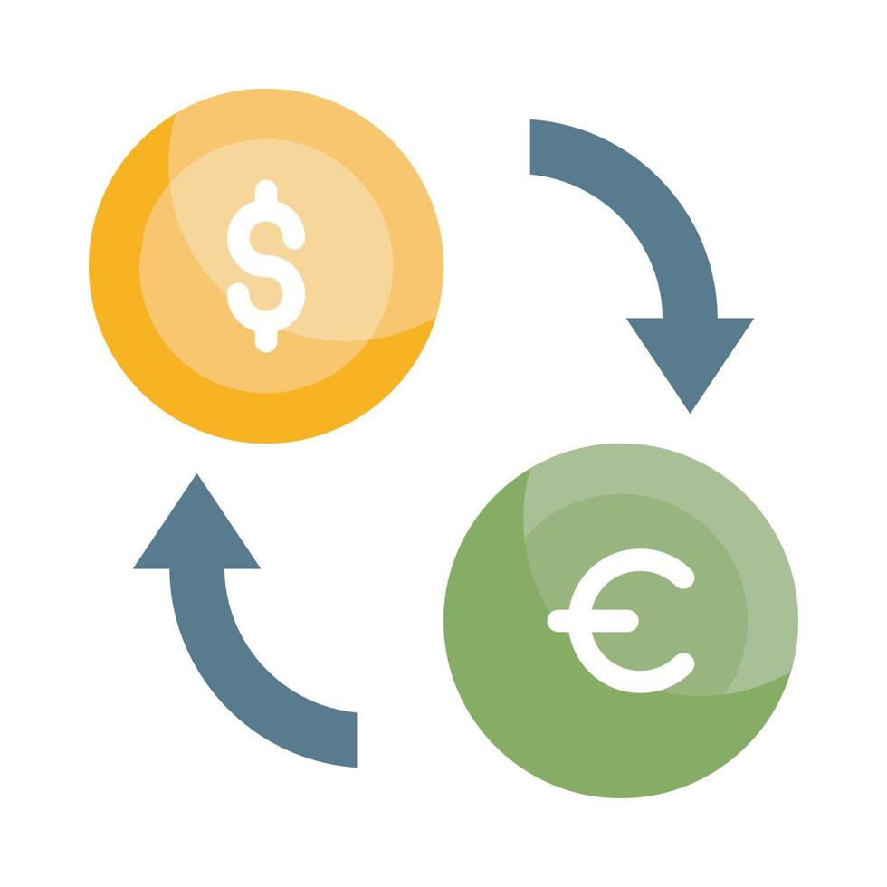 valuta uitwisseling vector stijl illustratie. bedrijf en financiën schets icoon.