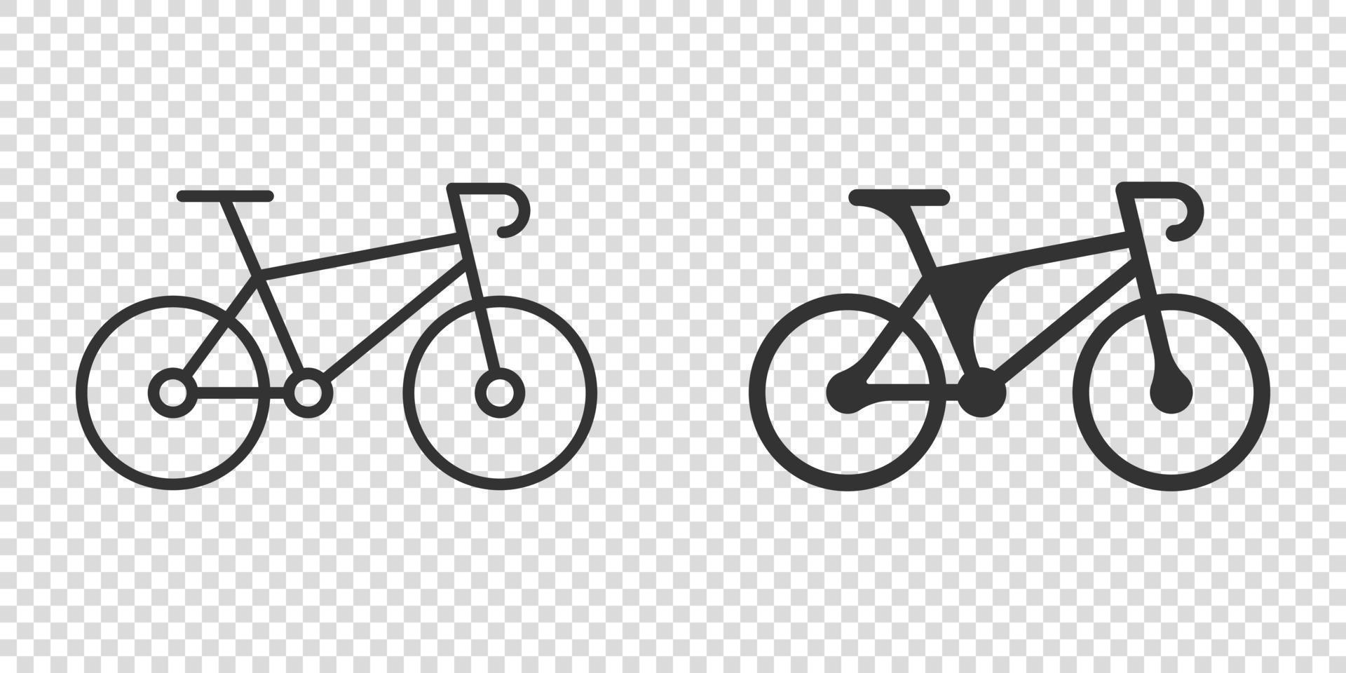 fiets icoon in vlak stijl. fiets oefening vector illustratie Aan wit geïsoleerd achtergrond. geschiktheid oefening teken bedrijf concept.