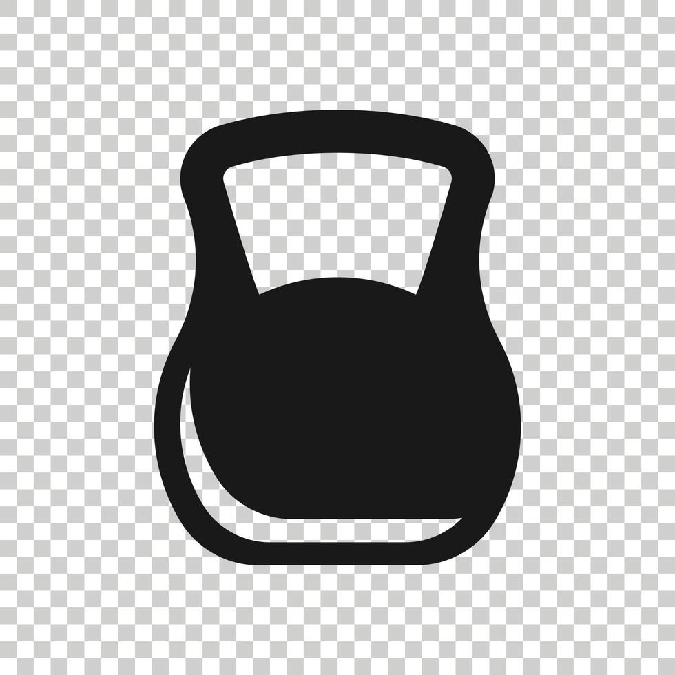 kettlebell icoon in vlak stijl. barbell sport uitrusting vector illustratie Aan wit geïsoleerd achtergrond. halter bedrijf concept.
