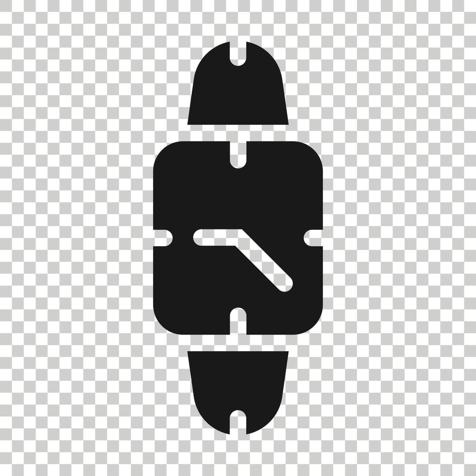 pols kijk maar icoon in vlak stijl. hand- klok vector illustratie Aan wit geïsoleerd achtergrond. tijd armband bedrijf concept.