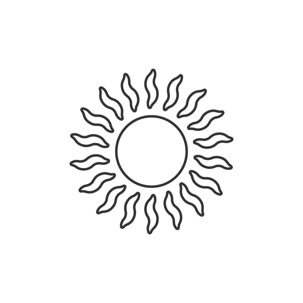 zon icoon in vlak stijl. zonlicht teken vector illustratie Aan wit geïsoleerd achtergrond. daglicht bedrijf concept.
