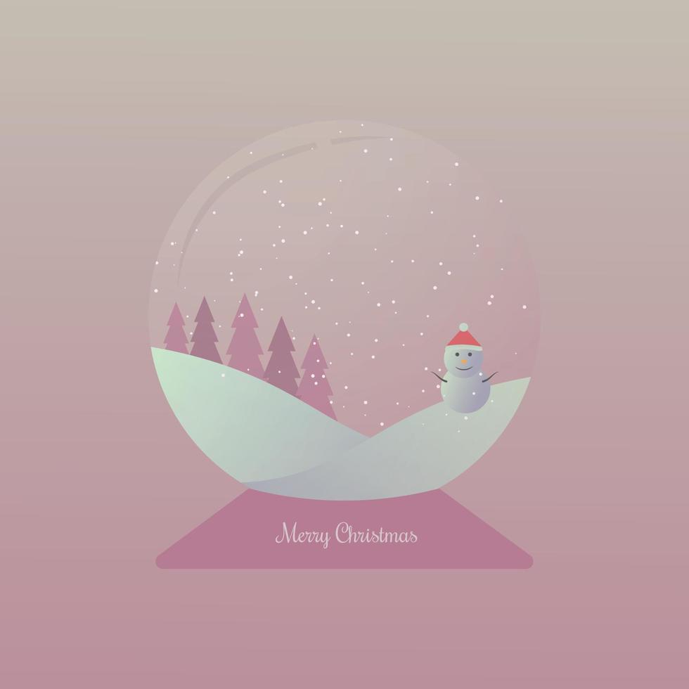 sneeuw wereldbol ontwerp. Kerstmis decoraties vector