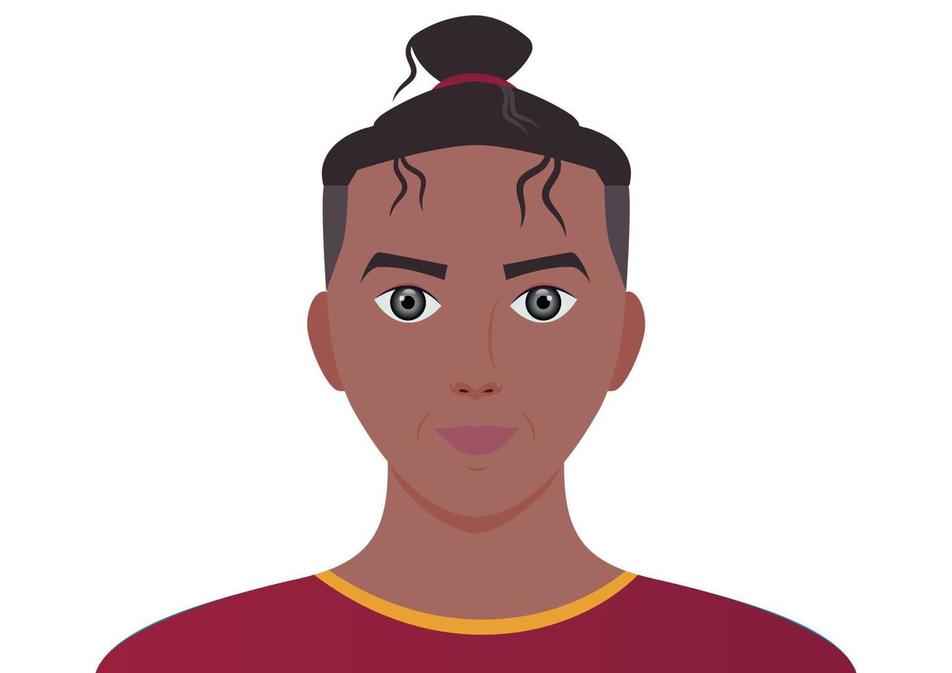 portret van gelukkig schattig jong zwart Mens vector