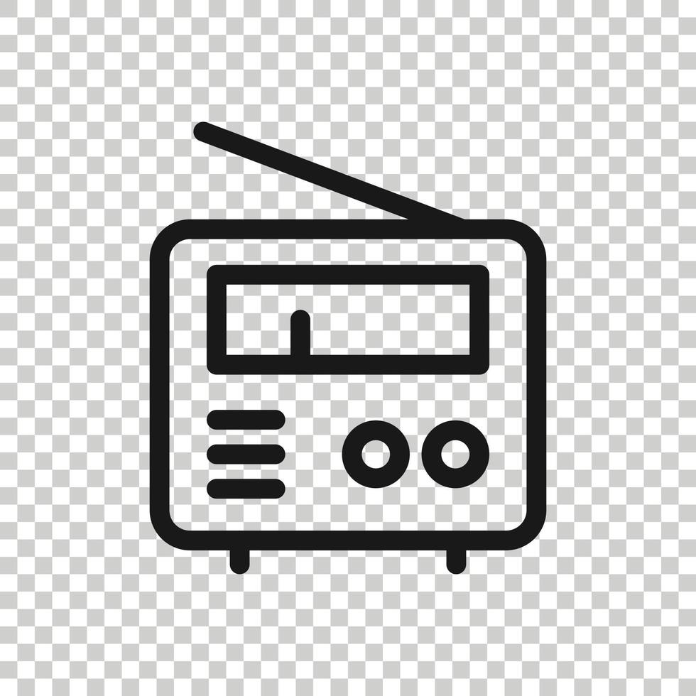 radio icoon in vlak stijl. fm uitzending vector illustratie Aan wit geïsoleerd achtergrond. uitzenden bedrijf concept.
