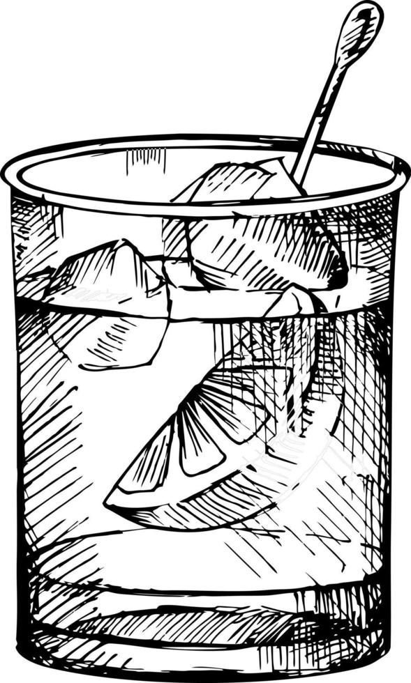 schetsen van alcoholisch cocktails. wijnoogst krijt tekening cocktail menu ontwerp. zakelijke identiteit vector
