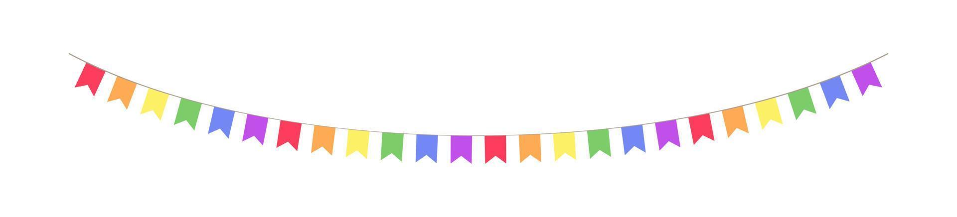 regenboog vlag slinger vlaggedoek verdeler gemakkelijk vector illustratie clip art
