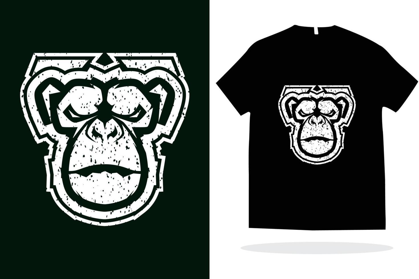 modern t overhemd vector sjabloon. afdrukken klaar gorilla t overhemd ontwerp