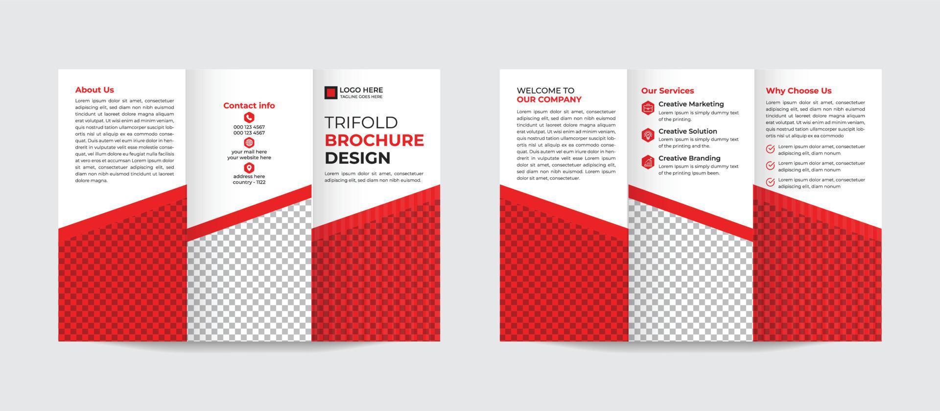 zakelijke creatief drievoud brochure sjabloon ontwerp pro vector