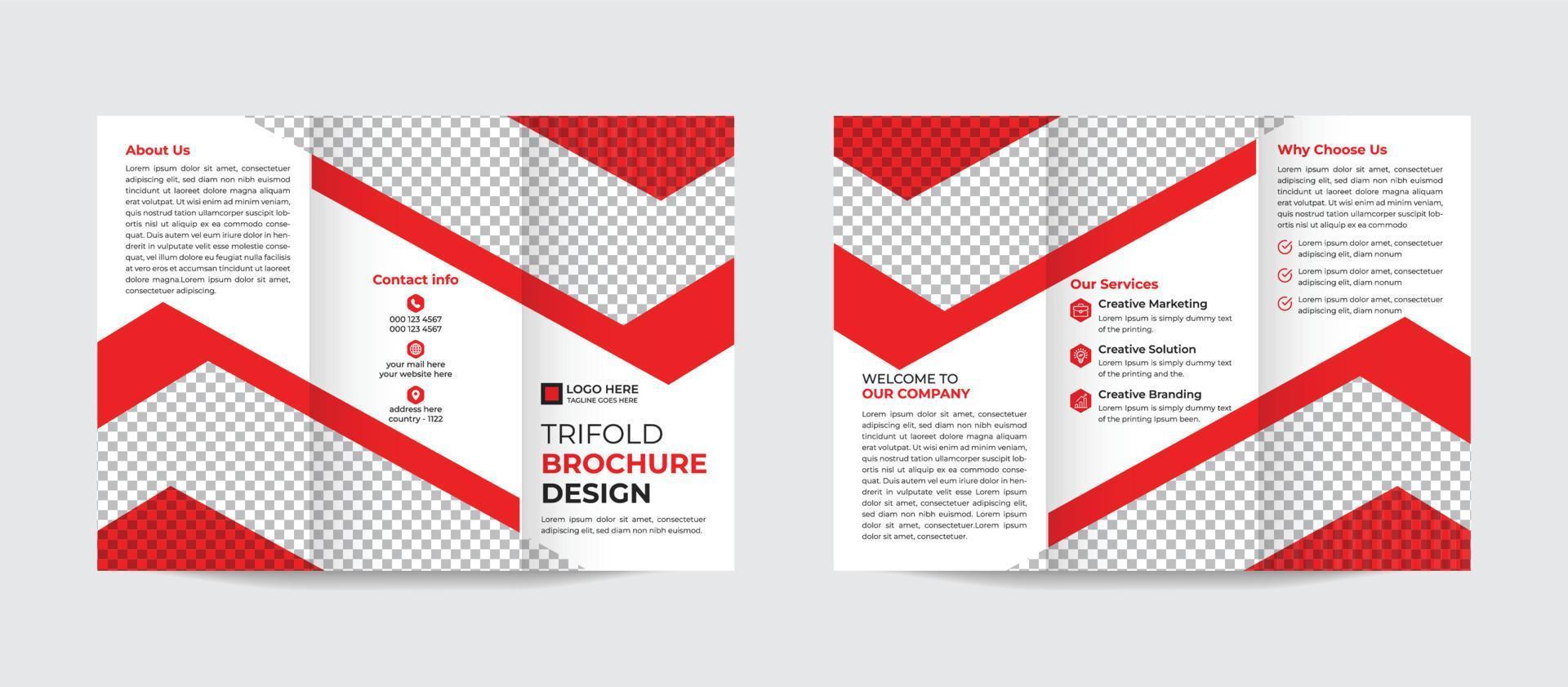 modern zakelijke bedrijf drievoud brochure sjabloon pro vector