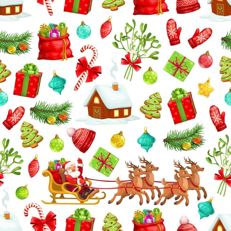 Kerstmis vakantie naadloos patroon achtergrond vector