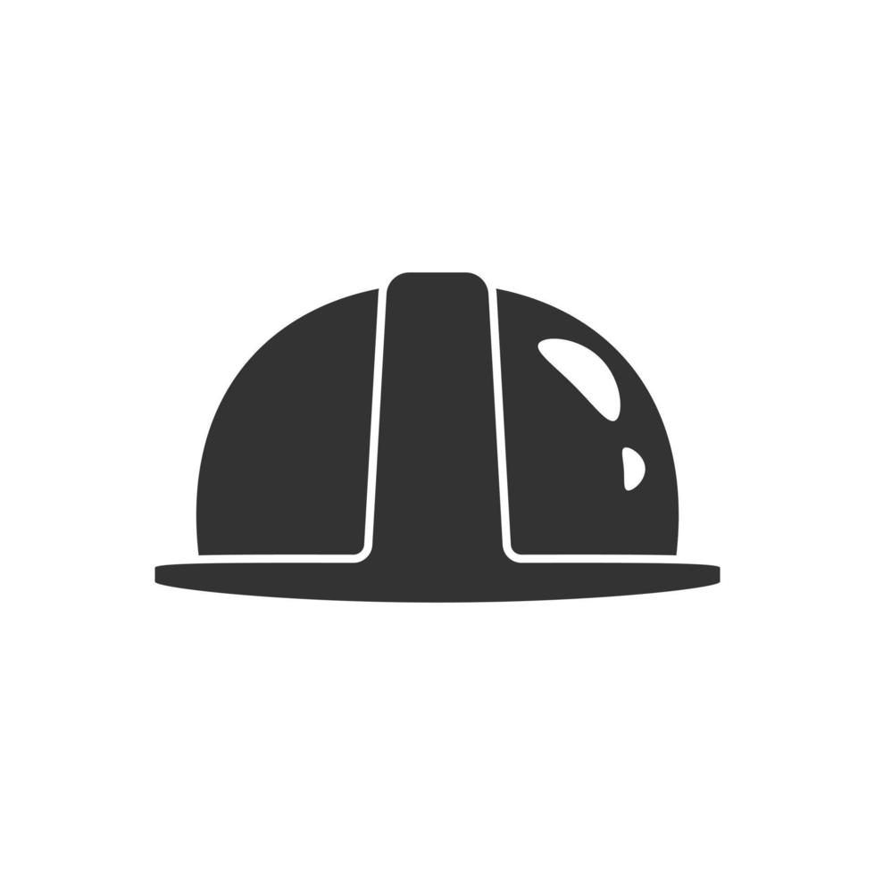 bouw helm icoon in vlak stijl. veiligheid pet vector illustratie Aan geïsoleerd achtergrond. arbeider hoed teken bedrijf concept.