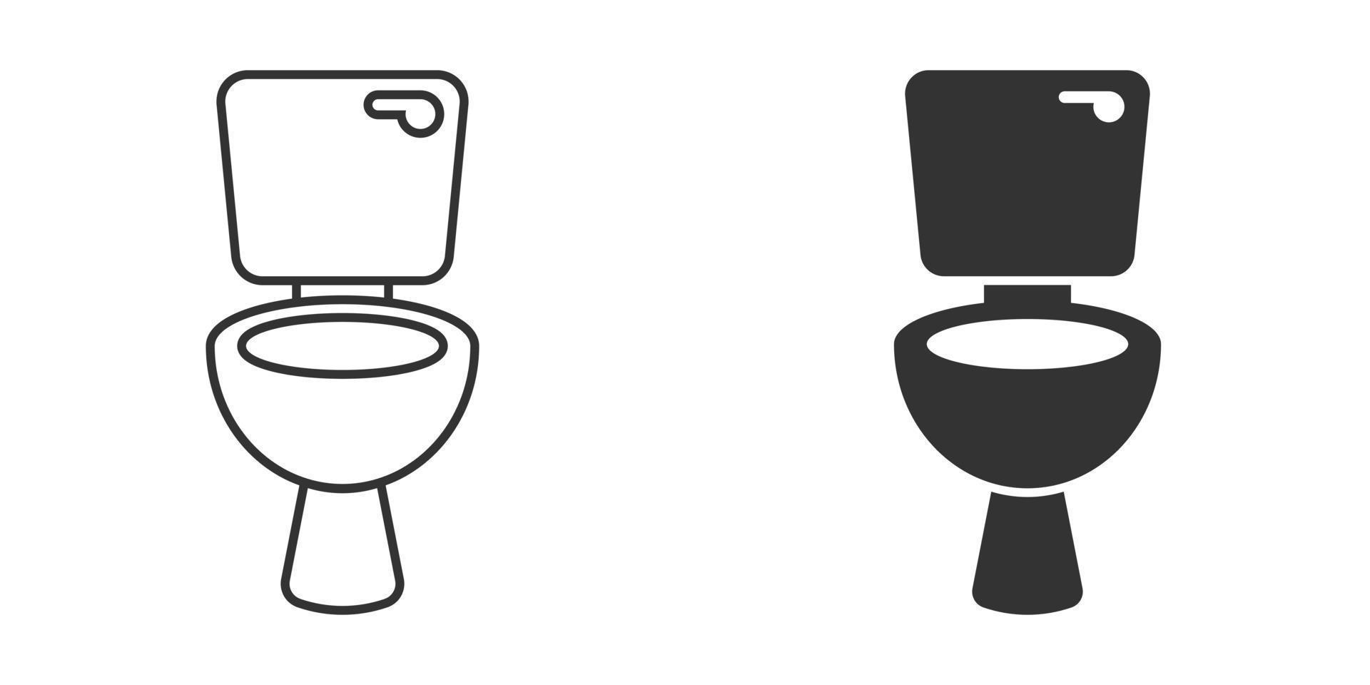 toilet kom icoon in vlak stijl. hygiëne vector illustratie Aan geïsoleerd achtergrond. wc toilet teken bedrijf concept.