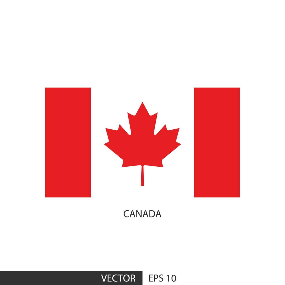 Canada plein vlag Aan wit achtergrond en specificeren is vector eps10.