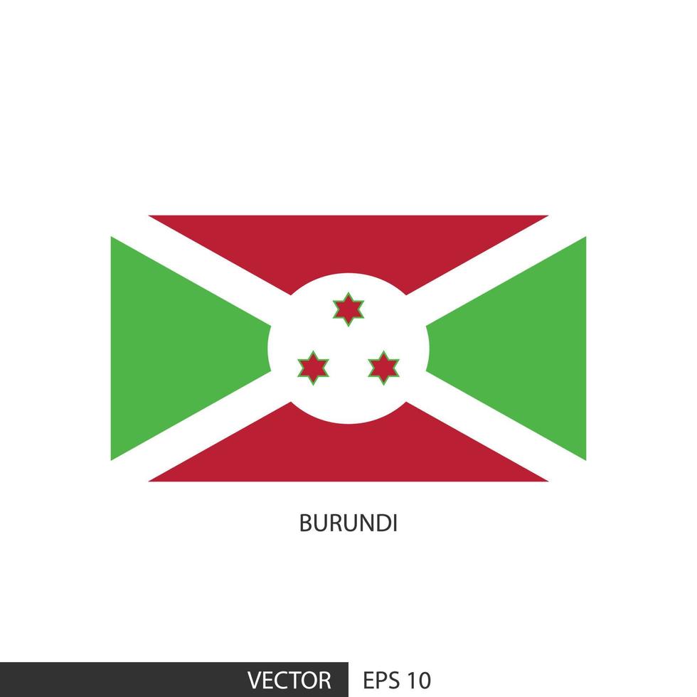 Burundi plein vlag Aan wit achtergrond en specificeren is vector eps10.