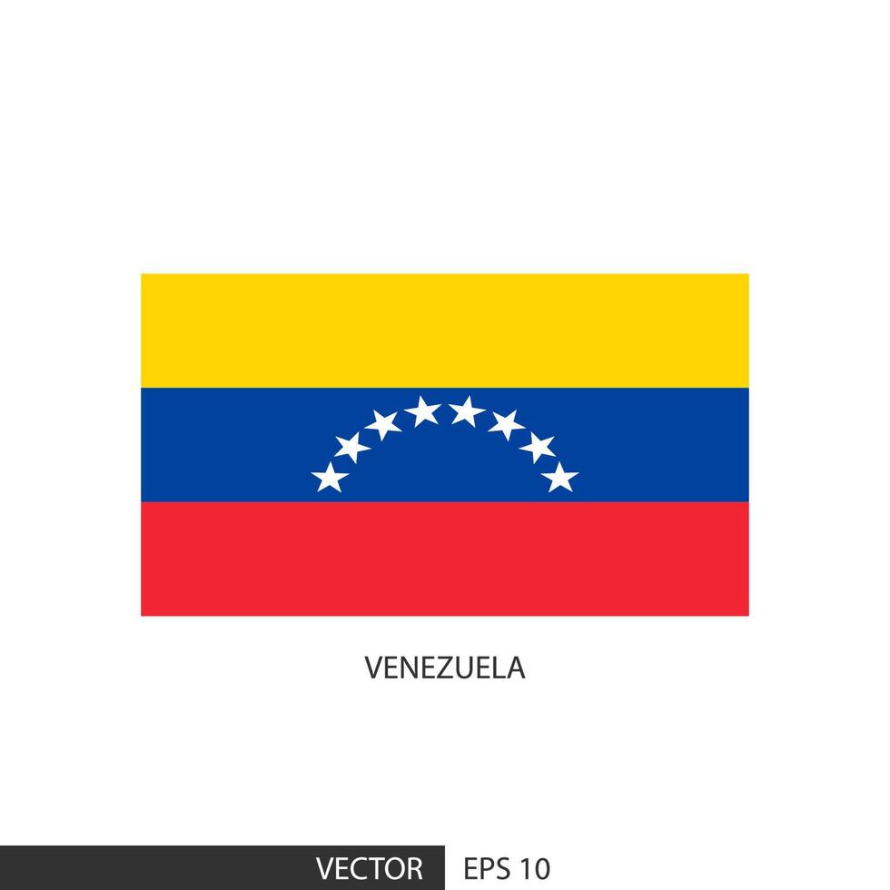 Venezuela plein vlag Aan wit achtergrond en specificeren is vector eps10.