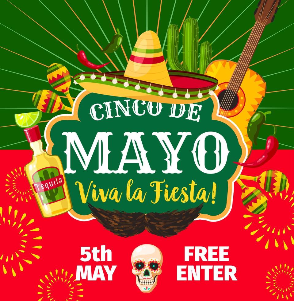 cinco de mayo Mexicaans vector feest uitnodiging