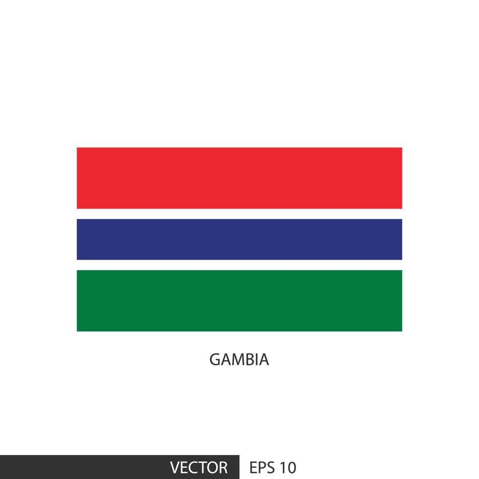 Gambia plein vlag Aan wit achtergrond en specificeren is vector eps10.