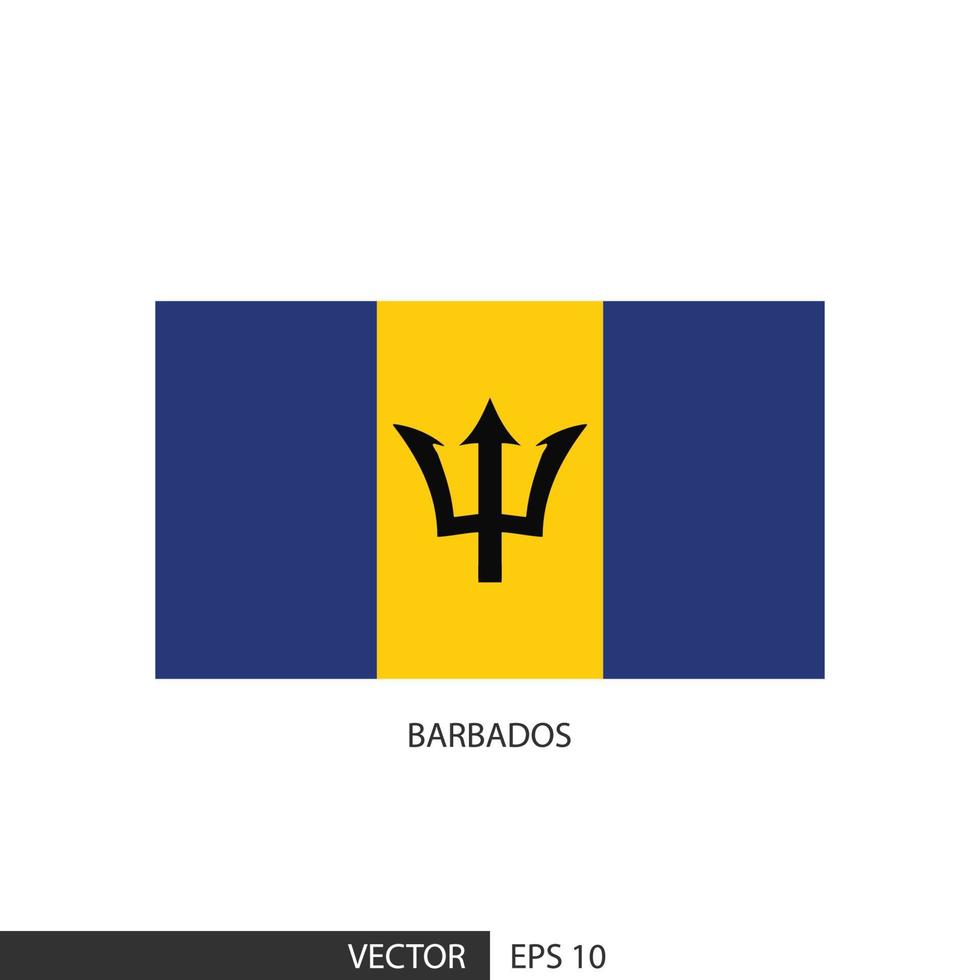 Barbados plein vlag Aan wit achtergrond en specificeren is vector eps10.