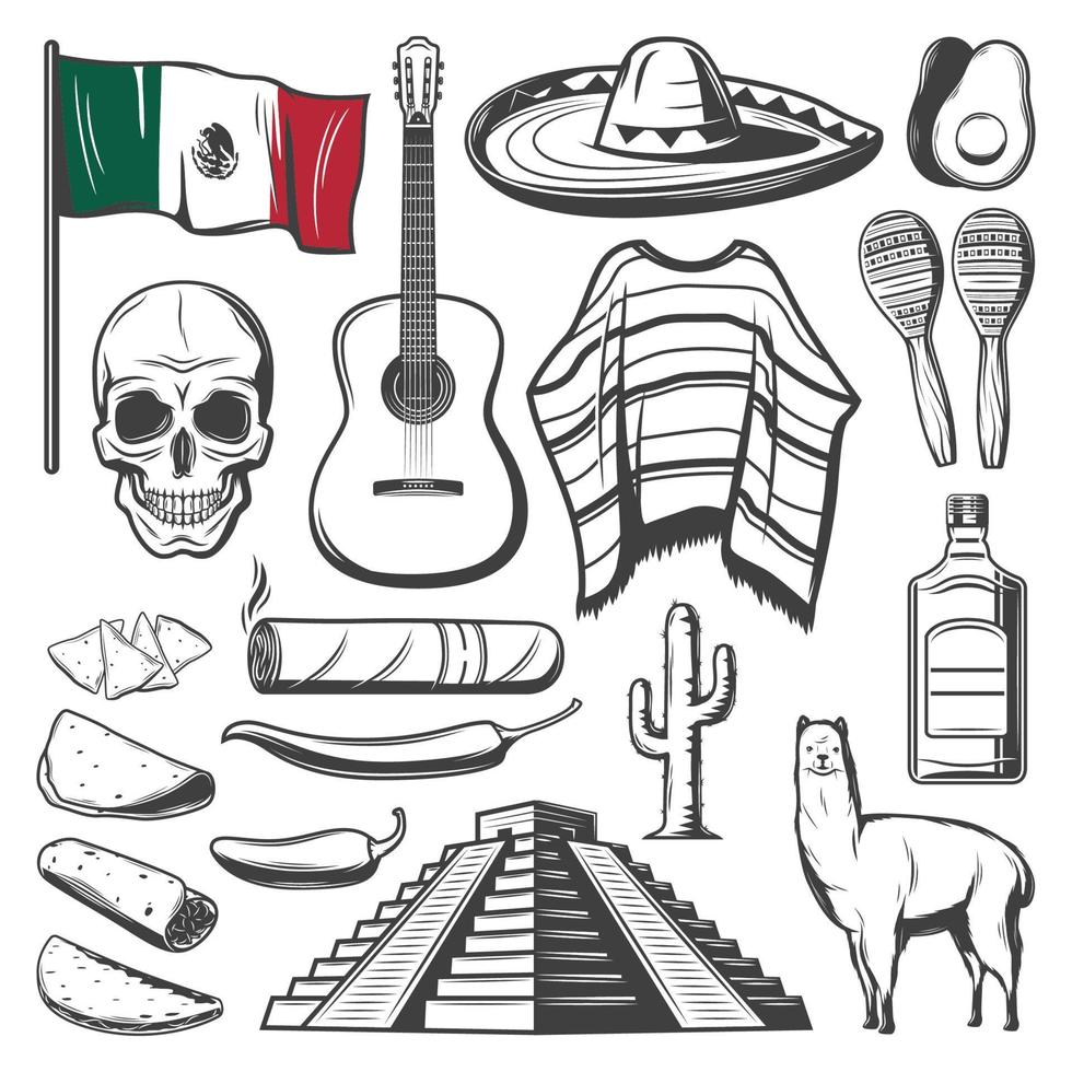 cinco de mayo Mexicaans vakantie feest partij schetsen vector