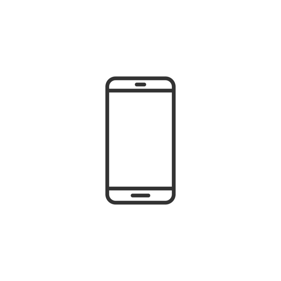 smartphone blanco scherm icoon in vlak stijl. mobiel telefoon vector illustratie Aan wit geïsoleerd achtergrond. telefoon bedrijf concept.