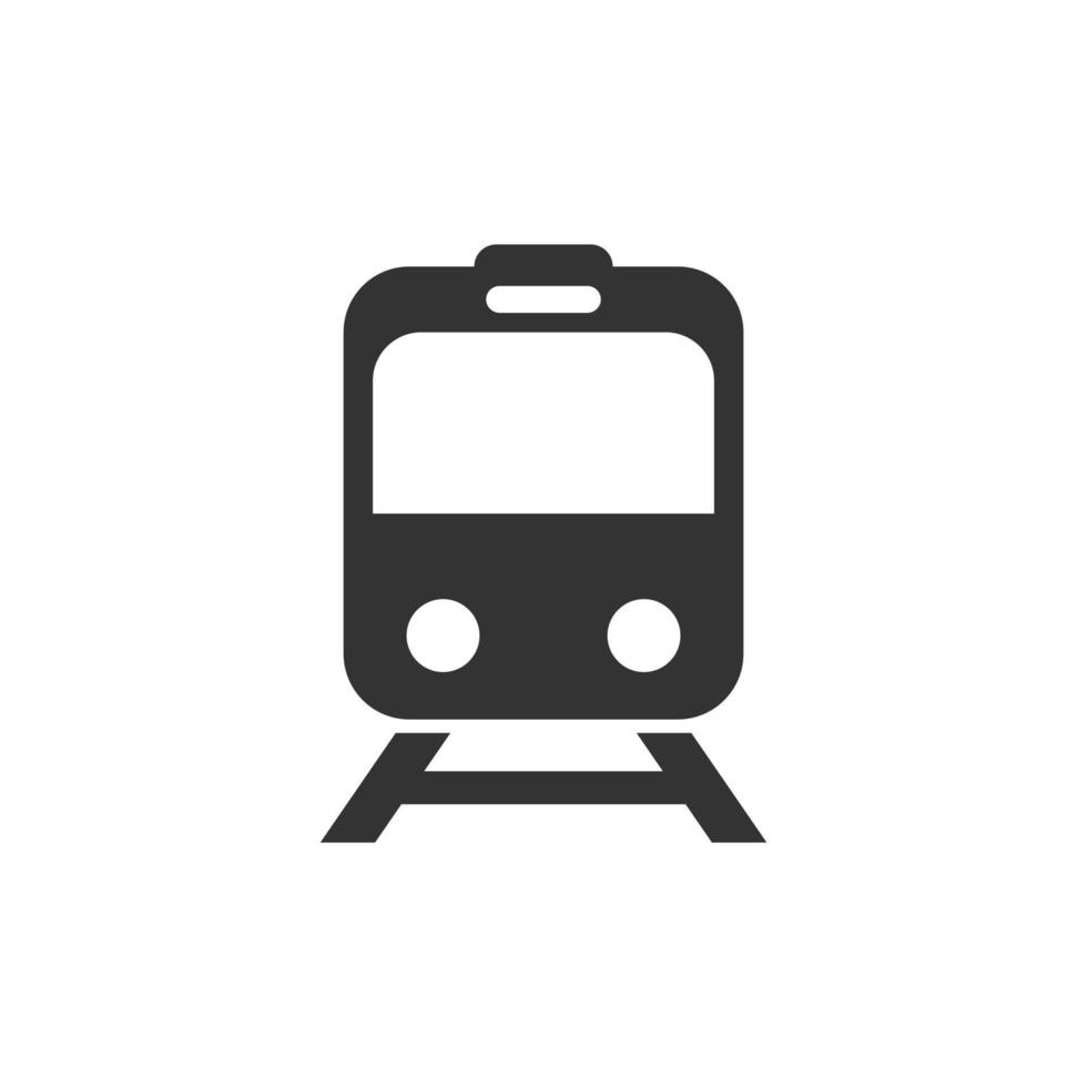 metro icoon in vlak stijl. trein metro vector illustratie Aan wit geïsoleerd achtergrond. spoorweg lading bedrijf concept.