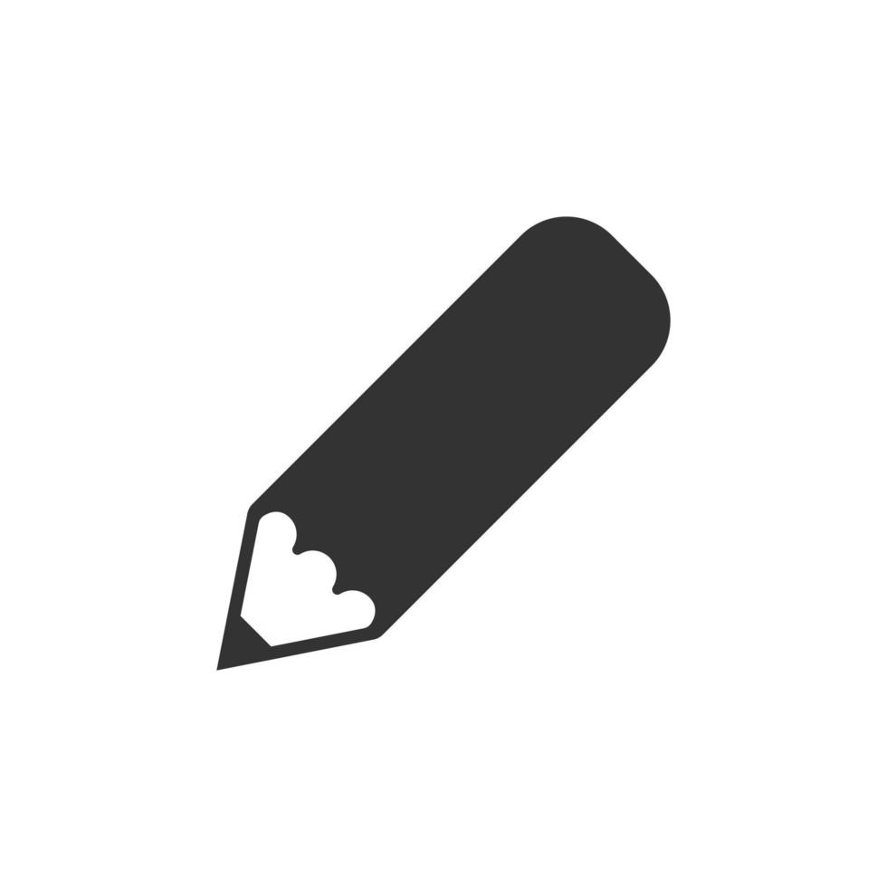 potlood icoon in vlak stijl. pen vector illustratie Aan wit geïsoleerd achtergrond. tekening bedrijf concept.