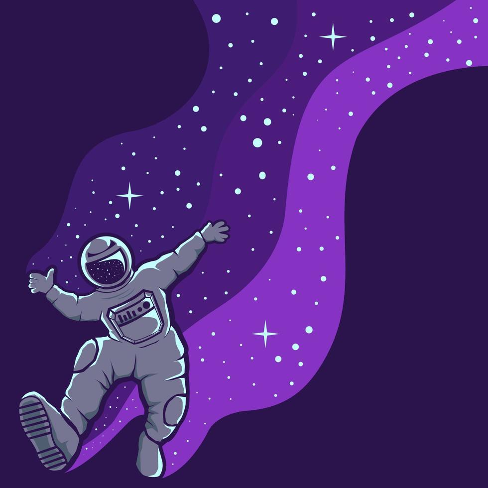 astronauten hebben pret logo ontwerp illustratie vector