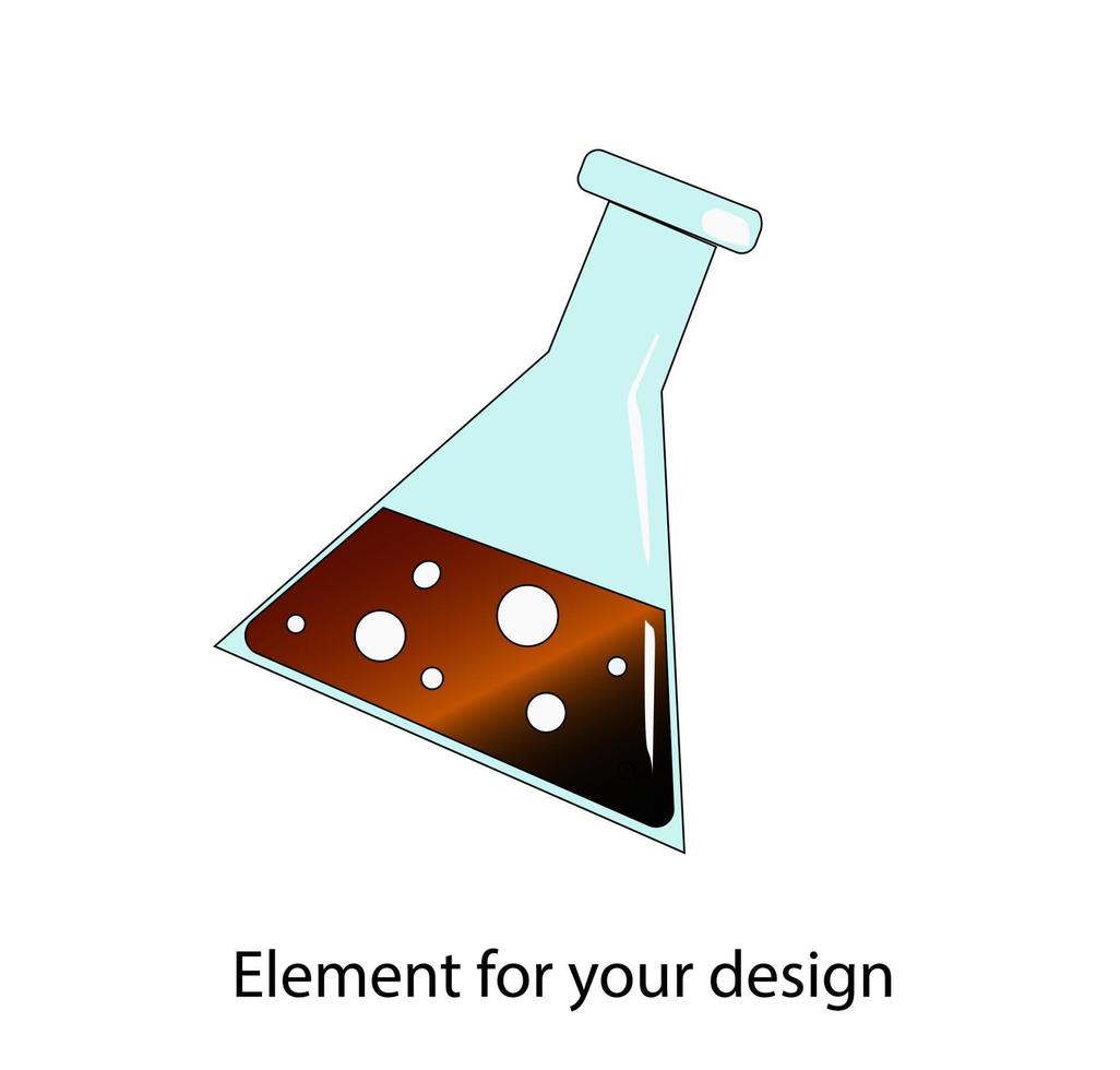 chemisch test buis. briefpapier. school- benodigdheden. illustratie Aan een wit achtergrond. element voor uw ontwerp.. vector