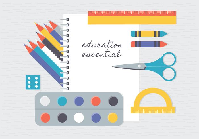 Gratis Flat Education Vector Elementen