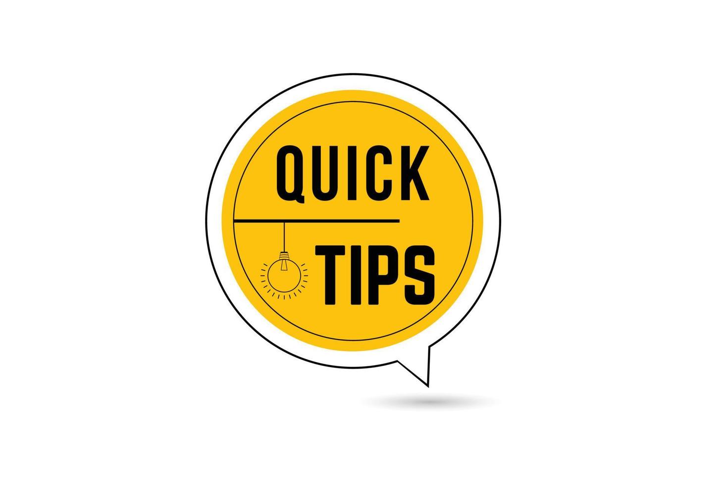 snel tips, nuttig trucs vector element ontwerp.