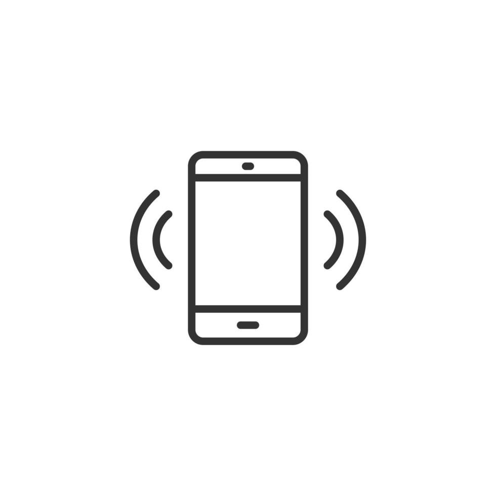 smartphone blanco scherm icoon in vlak stijl. mobiel telefoon vector illustratie Aan wit geïsoleerd achtergrond. telefoon bedrijf concept.
