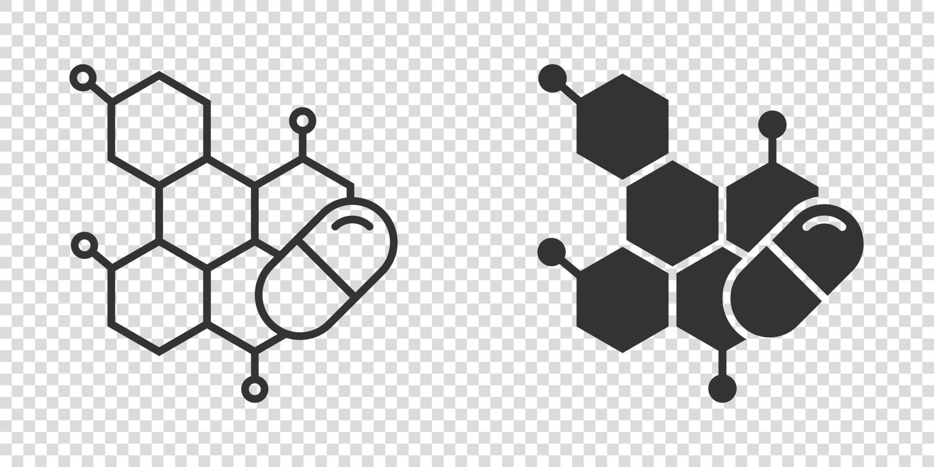 vitamine pil Notitie icoon in vlak stijl. capsule vector illustratie Aan wit geïsoleerd achtergrond. antibiotica teken bedrijf concept.