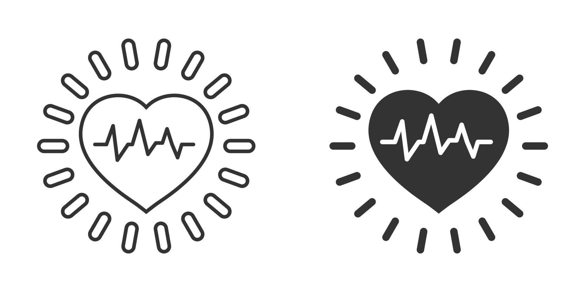 arterieel bloed druk icoon in vlak stijl. hartslag toezicht houden op vector illustratie Aan geïsoleerd achtergrond. pulse diagnose teken bedrijf concept.