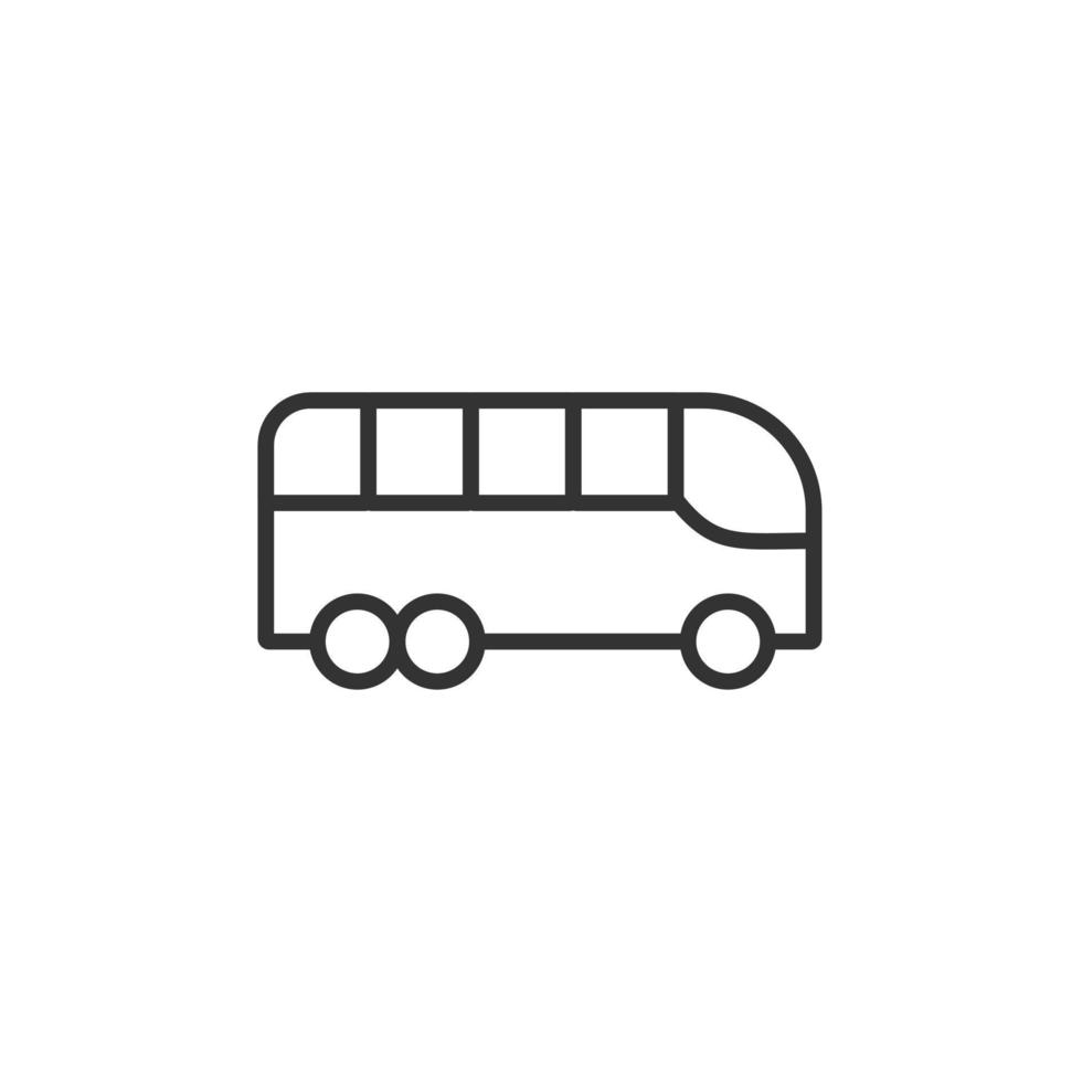 bus icoon in vlak stijl. trainer vector illustratie Aan wit geïsoleerd achtergrond. autobus voertuig bedrijf concept.