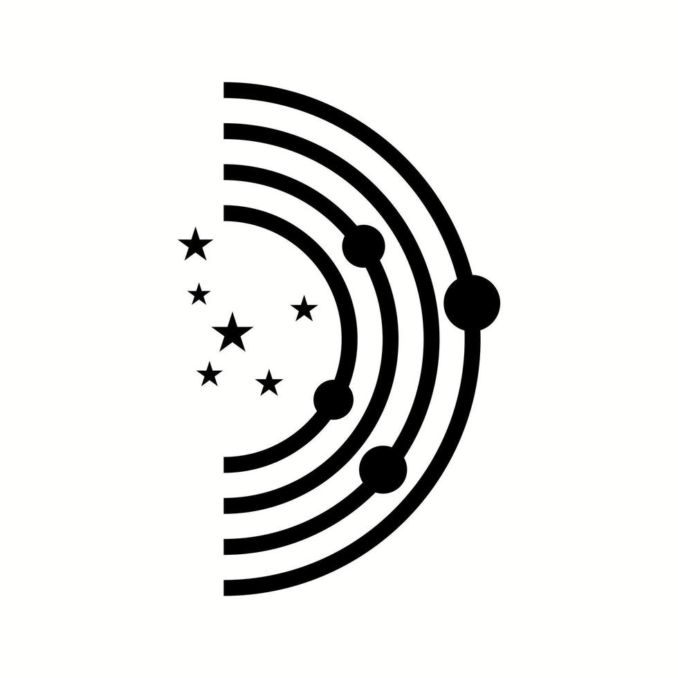 uniek heelal vector glyph icoon