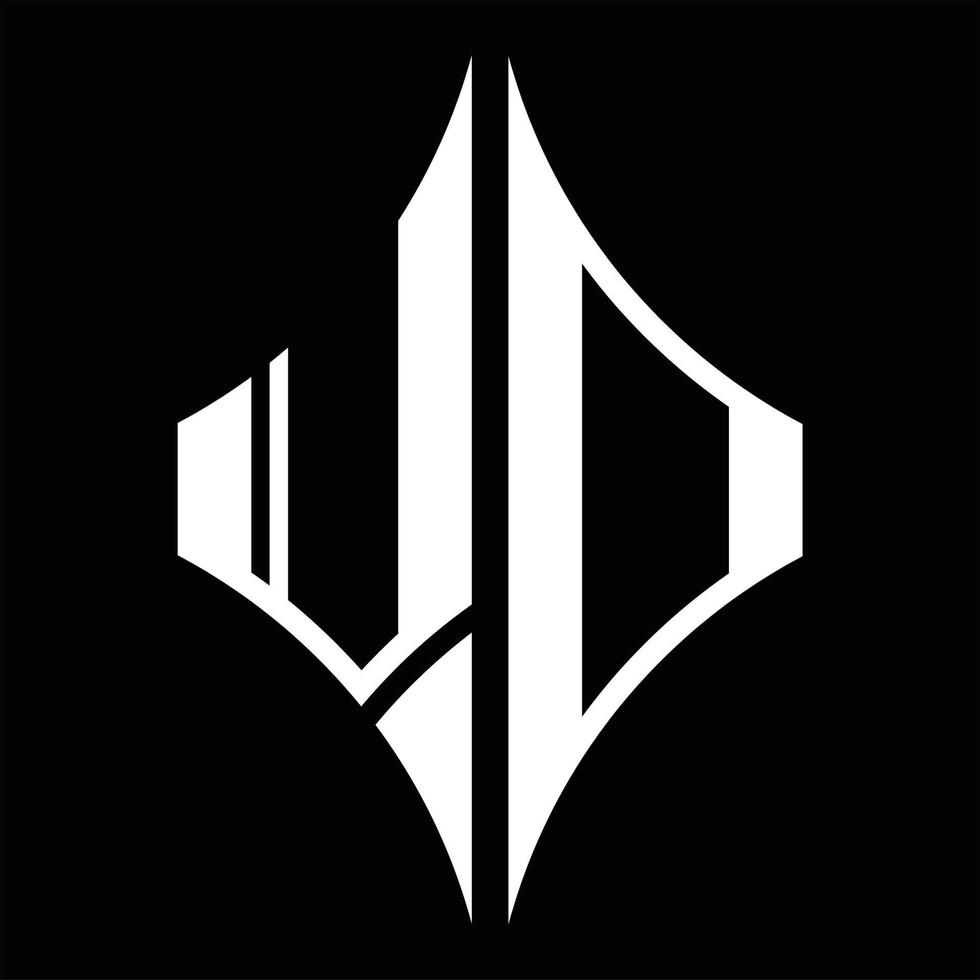 vd logo monogram met diamant vorm ontwerp sjabloon vector