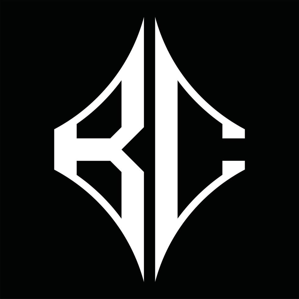 bc logo monogram met diamant vorm ontwerp sjabloon vector