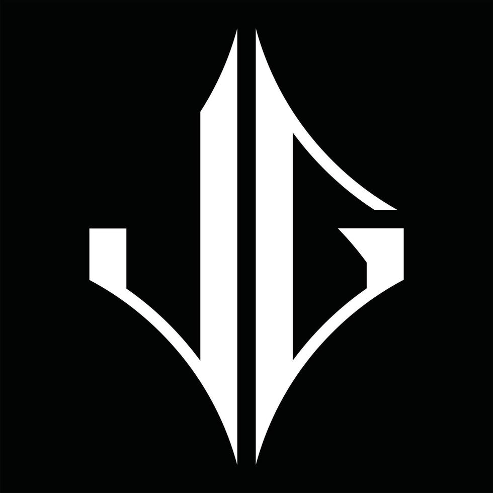 lg logo monogram met diamant vorm ontwerp sjabloon vector