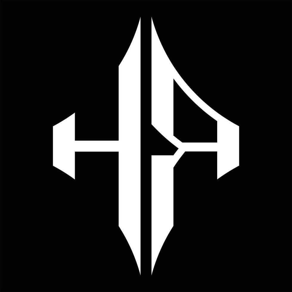 hr logo monogram met diamant vorm ontwerp sjabloon vector