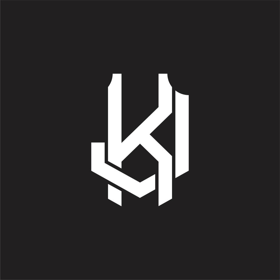 kj logo monogram ontwerp sjabloon vector